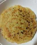 Tortilla crujiente de papa y jamón