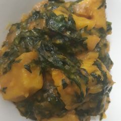 Yam and plantain porriage A picture of Yam and plantain porriage.
