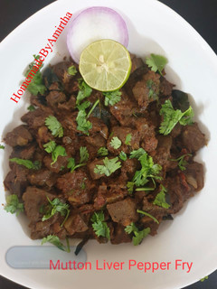 A picture of Mutton Liver Pepper Fry.