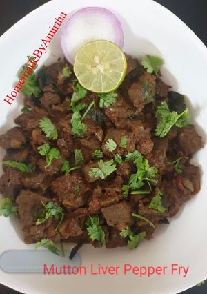 A picture of Mutton Liver Pepper Fry.