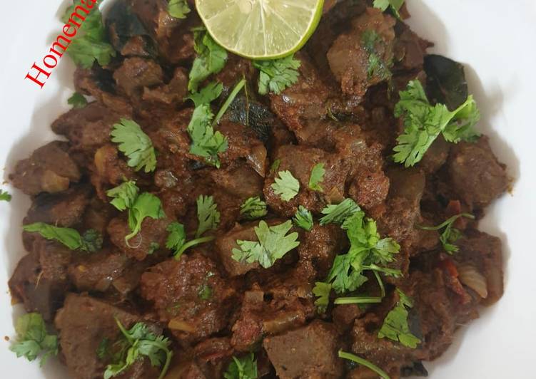 Mutton Liver Pepper Fry