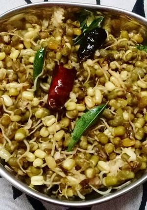 A picture of Green Gram Sprouts Sundal.