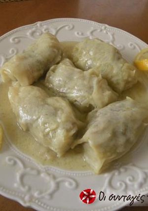 A picture of Traditional Stuffed Cabbage Rolls (Lahanodolmades).