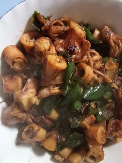 Foto resep Tumis cumi asin cabe ijo saus tiram