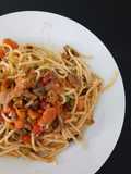 Spaghetti with The Lot Vegetable Sauce