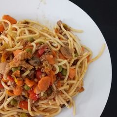 A picture of Spaghetti with The Lot Vegetable Sauce.