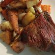 Colita de cuadril con verduras al horno