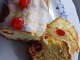 Budín de limón 🍋 con cerezas 🍒