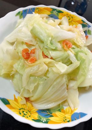 蝦米炒高麗菜 的食譜成品照片