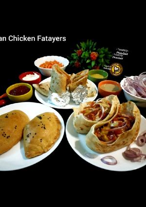 A picture of Arabian Chicken Fatayers also in Pita wraps and pita pockets.