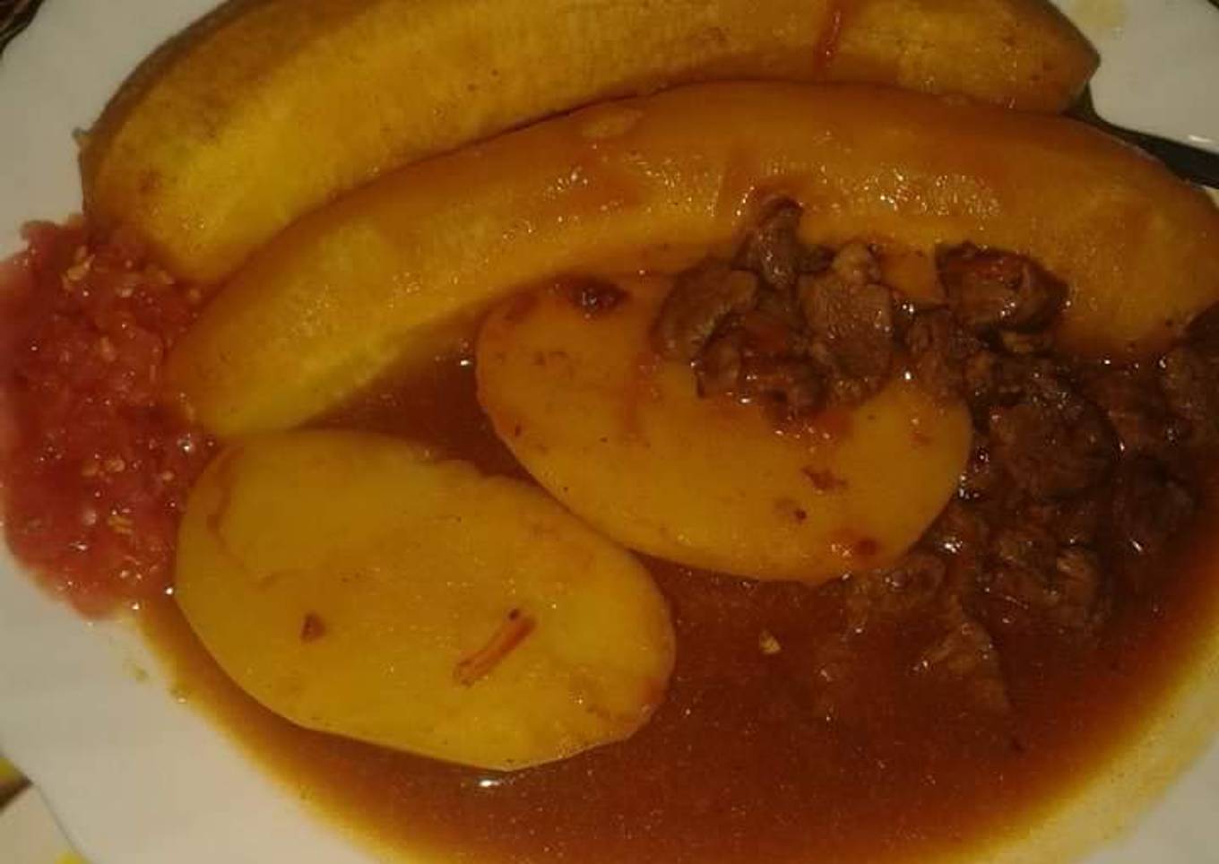 Ndizi,viazi with beef#festivecontest Nairobieast#authorsmarathon