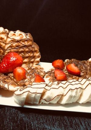 Une photo de Gaufre croustillantes et moelleuse 💫