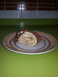 Una foto de Rollo de tiramisú con thermomix