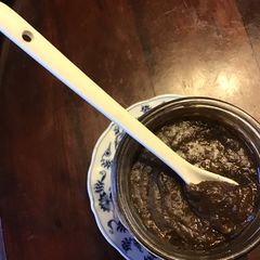 A picture of California Farm Black Turtle Bean Garlic Paste and Pasta.