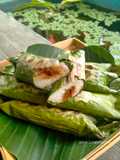 Lalampa / Gogos / Lemper Bakar isi Abon Ikan Pedas