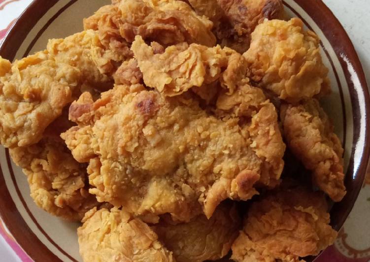 Resep Ayam Goreng Crispy (Tanpa Telur), Enak Banget