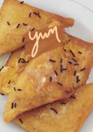 Foto resep Roti Tawar Goreng isi Pisang Coklat