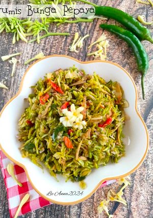 Foto resep Tumis Bunga Pepaya (Anti Pahit)