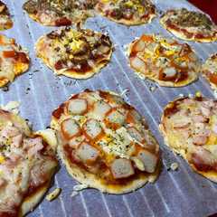 Una foto de Mini pizzas de sabores