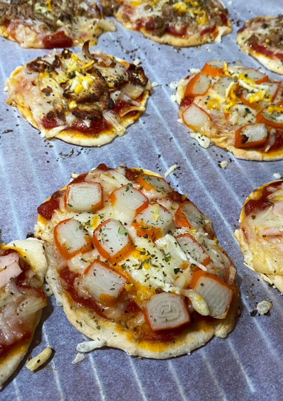 Una foto de Mini pizzas de sabores