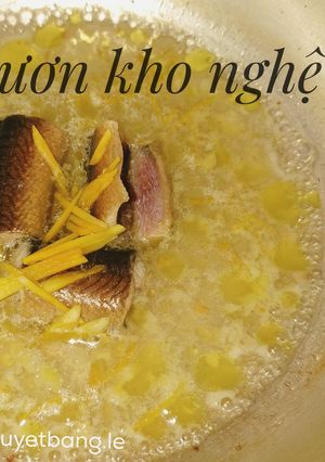 Hình của món Ăn dặm cho bé: Lươn kho nghệ.