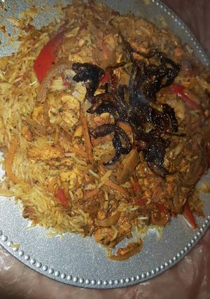 A picture of kuwaiti biryani - modern-.