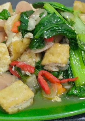 Foto resep Tumis pak Choi & tahu putih