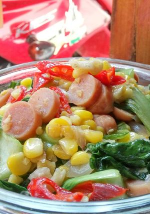Foto resep Tumis Sayur Sosis Manis Pedas