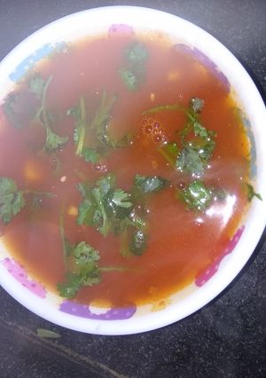 ટામેટા ગ્રીન ગાર્લિક સૂપ(Tomato Green Garlic Soup Recipe In Gujarati) રેસીપી મુખ્ય ફોટો