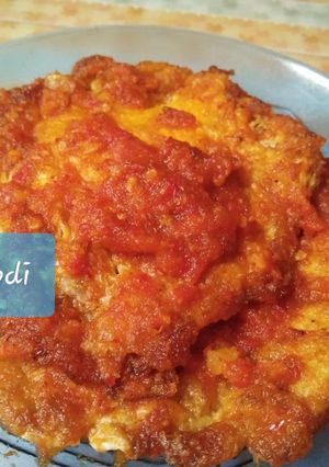 Foto resep Telur ceplok bumbu merah