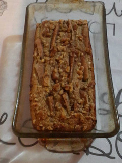 Una foto de Budín de peras y banana