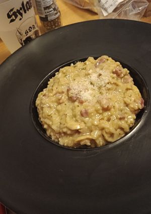 Une photo de Risotto Lardons Champignons