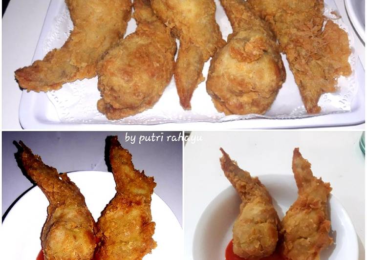 Crispy chikend wing (tanpa tulang)