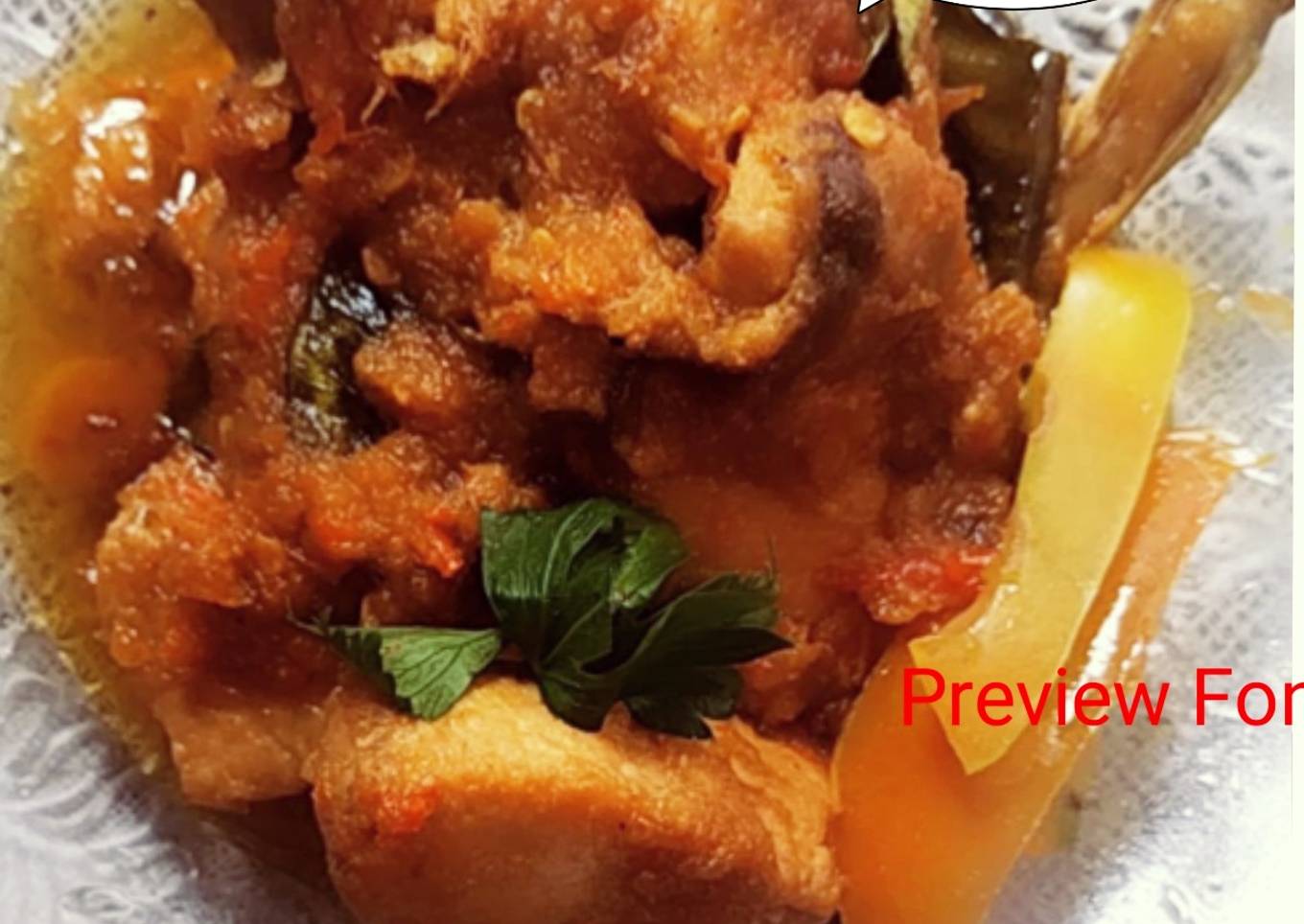 Ikan tuna bumbu sate pedas
