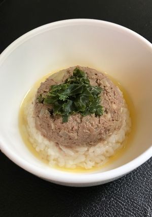 Foto resep Nasi Tim Daging Sapi boost BB - MPASI 9 bulan