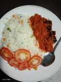 White Rice and catfish stew
