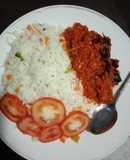 White Rice and catfish stew
