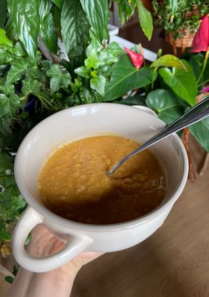 Sárgaborsó főzelék burgonyával (vegán) recept fotója