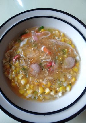 Foto resep Sup krim jagung telur