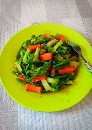 Foto resep Tumis Brokoli, wortel, buncis