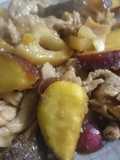 Salty-Sweet Pork Stir-Fry with sweet potato