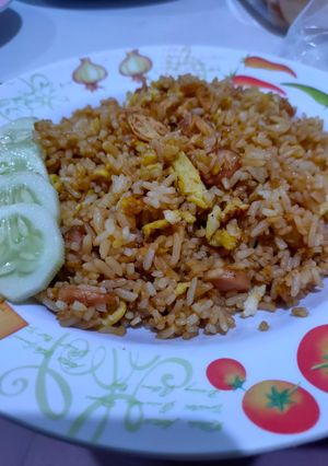 Foto resep 04. Nasi goreng sosis telur