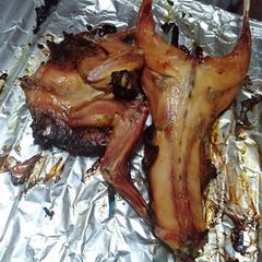 A picture of Roasted Rabbit meat.