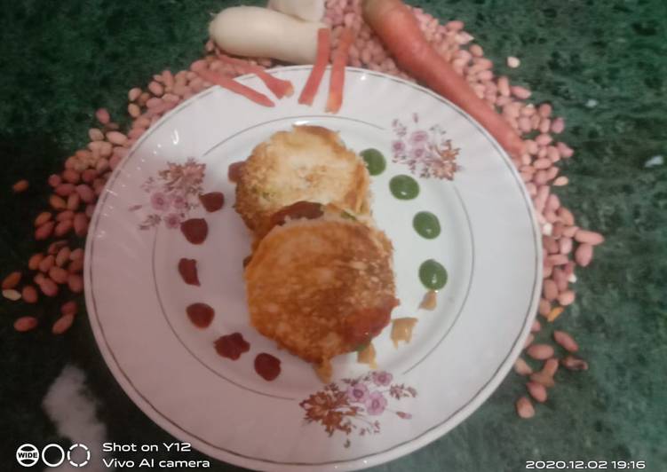 Bread Peanut tikki with peanut butter Bread Peanut tikki with peanut butter