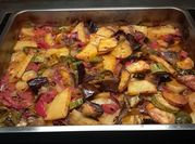 A picture of roasted veggies