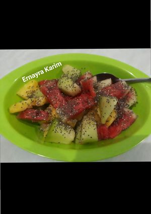 Foto resep Fruits with topping