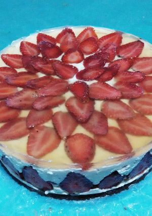 Foto resep No Bake Strawberry Cheesecake