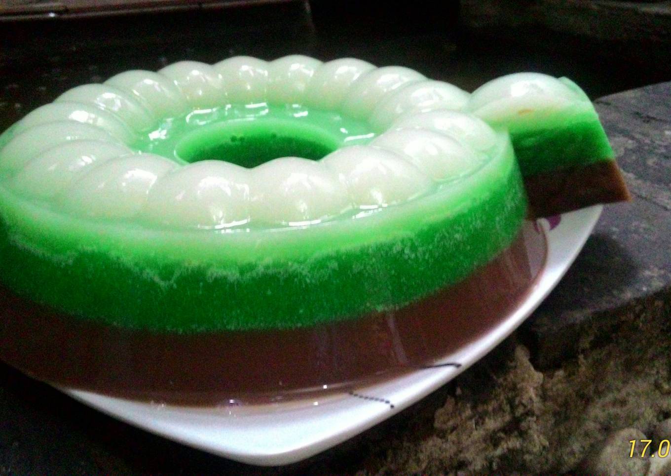 Pudding cendol coklat