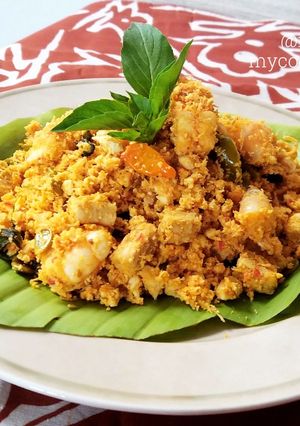 Foto resep Botok Goreng Praktis (Tahu Tempe Udang)