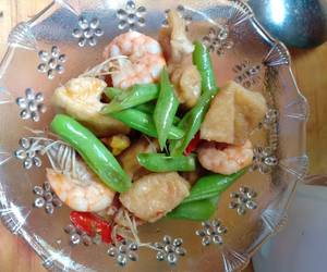 Resep mudah Tumis udang buncis kangen mama Nikmat Lezat